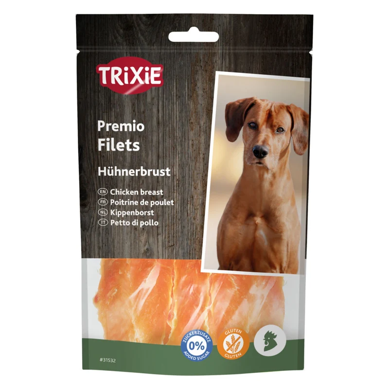 Expiry Date 30-Oct-26 Trixie Premio Chicken Filets Dog Treats - 300G