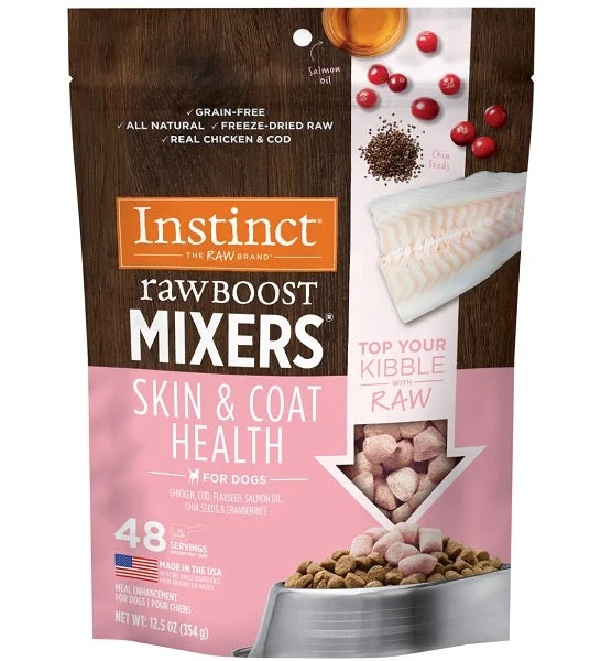 Expiry Date 23-Nov-26 Instinct Raw Boost Mixers Skin & C Health F Dried Dog Food Topper - 12.5OZ