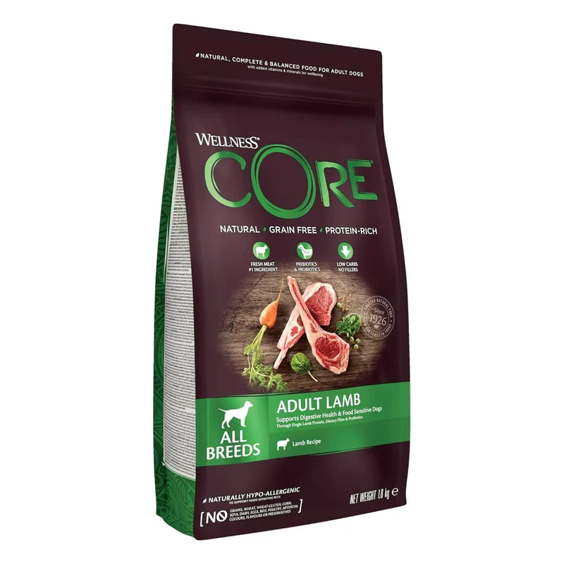 Expiry Date 07-Nov-26 Wellness Core DD All Breed Lamb Dog Dry Food - 1.8KG