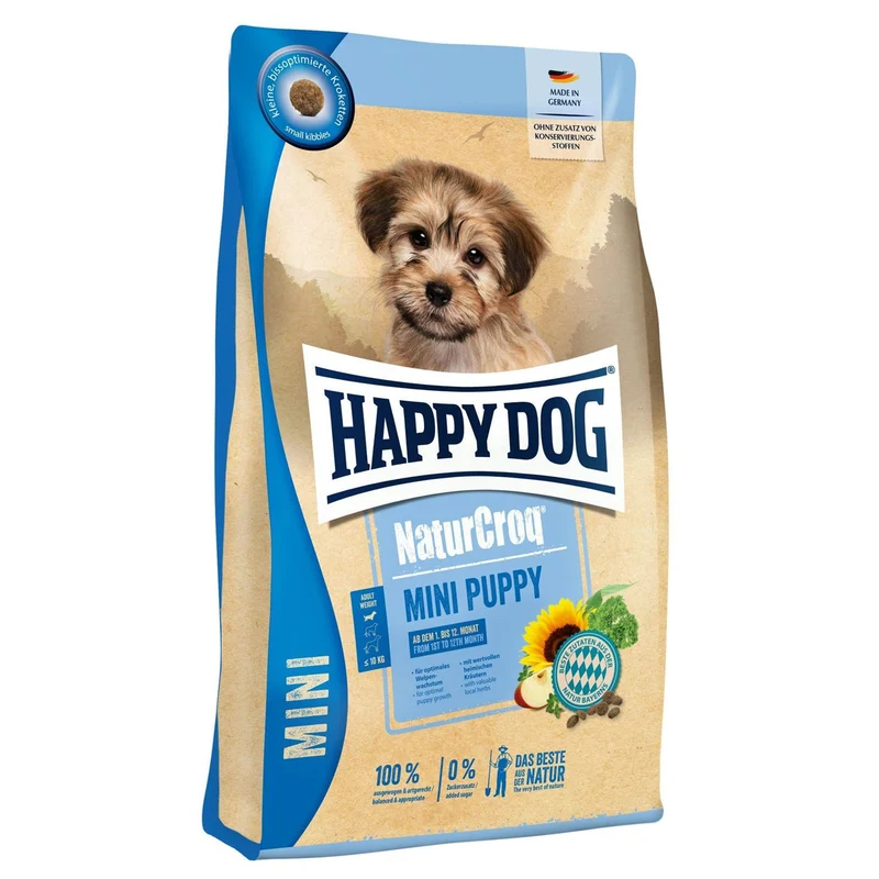 Expiry Date 05-Oct-26 Happy Dog NaturCroq Mini Puppy Dry Food - 4KG