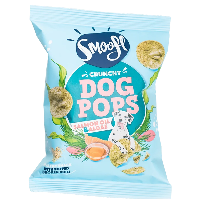 Expiry Date 12-Nov-26 Smoofl Crunchy Salmon & Algae Pops Dog Treats - 24G