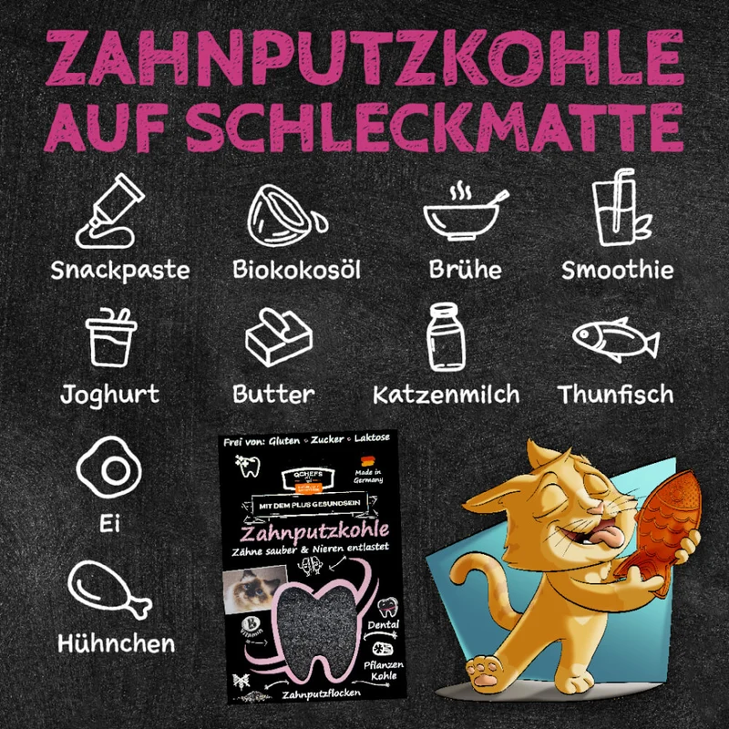 Zahnputzkohle Katze
