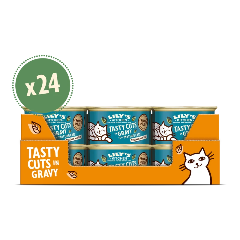 Lily's Kitchen Tasty Cuts Chicken & Fish Senior Wet Cat Food