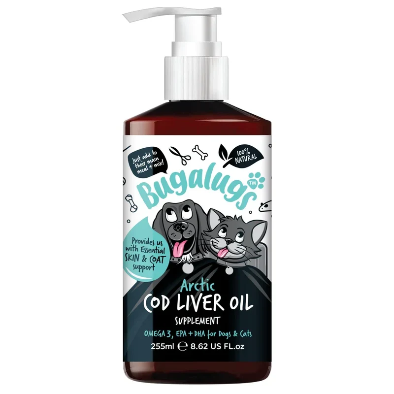 Expiry Date 26-Nov-26 Bugalugs Arctic Cod Liver Oil Supplement for Dogs & Cats - 255ML