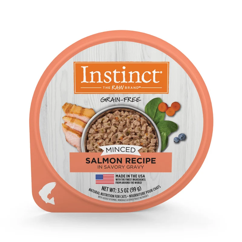 Expiry Date 13-Nov-26 Instinct Minced Real Salmon Recipe Wet Cat Food - 3.5OZ