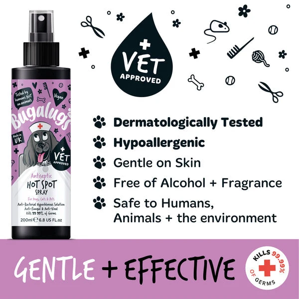 Bugalugs Antiseptic Hot Spot Spray For Pets 200ML