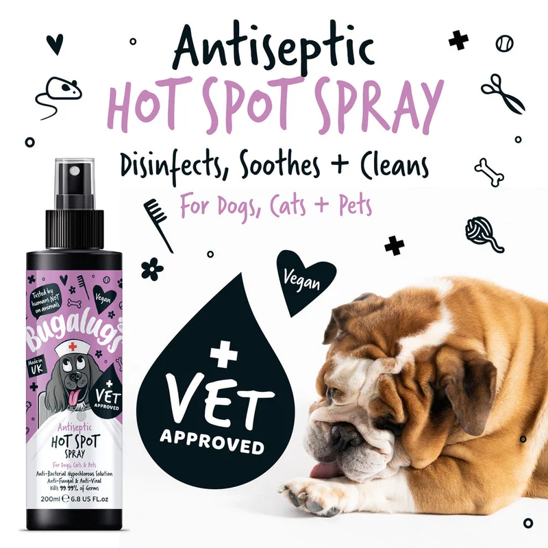 Bugalugs Antiseptic Hot Spot Spray For Pets 200ML