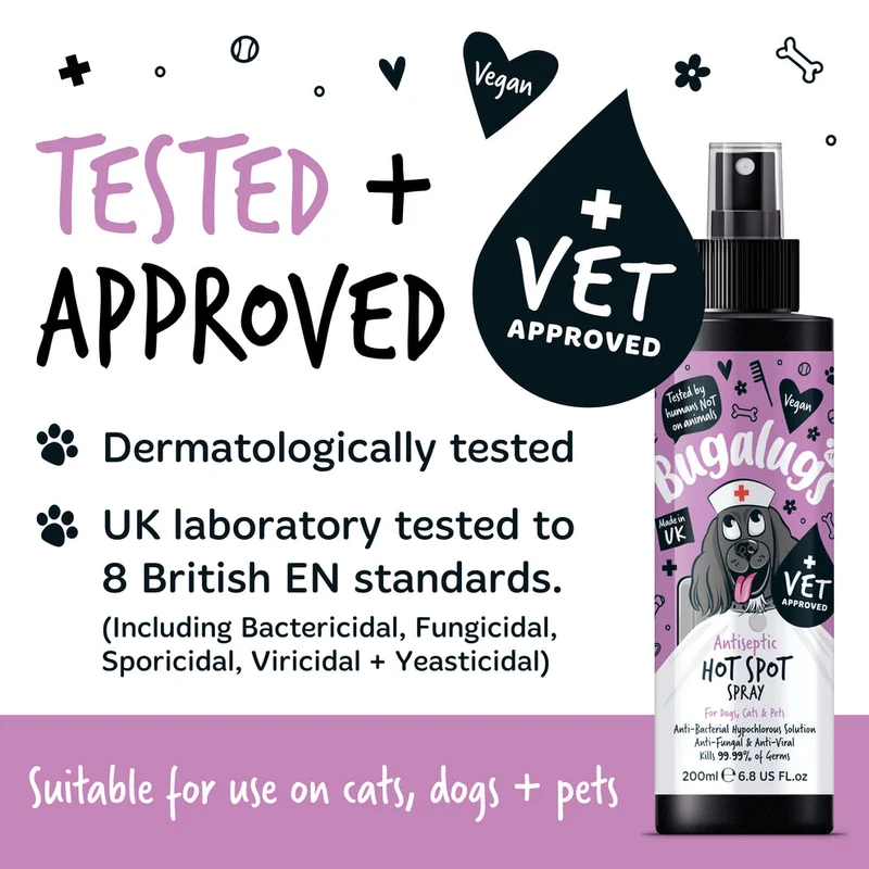 Bugalugs Antiseptic Hot Spot Spray For Pets 200ML