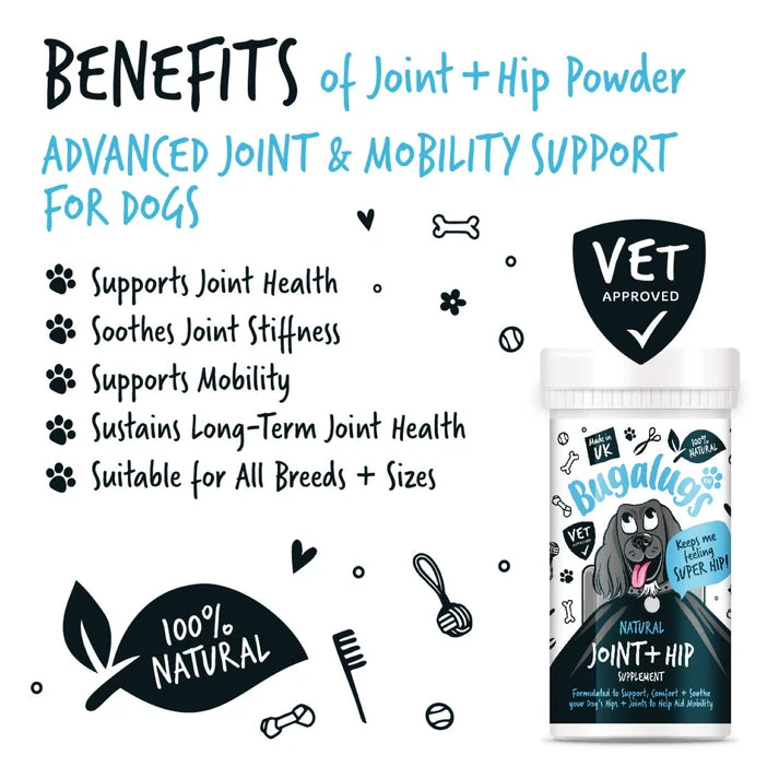 Bugalugs Joint & Hip Supplement Powder for Dogs 80G