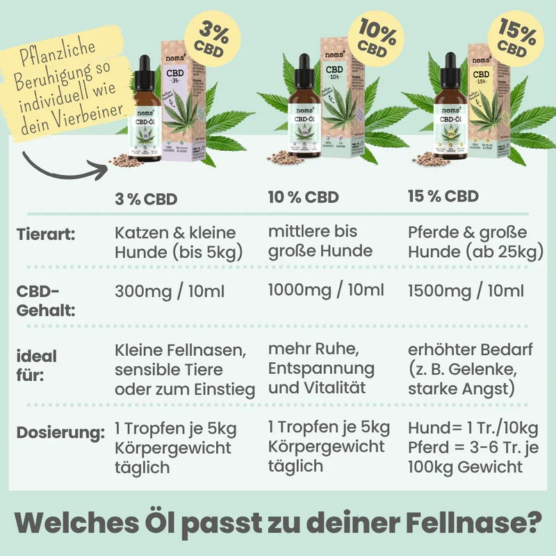 Premium Hanfsamenöl Tropfen für Hunde