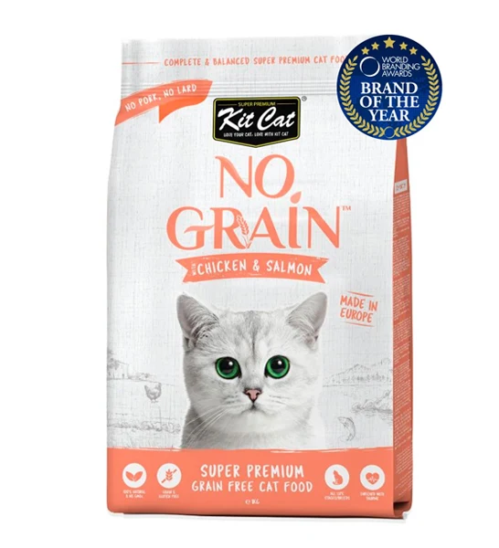 Kit Cat No Grain Chicken & Salmon Super Premium Cat Dry Food