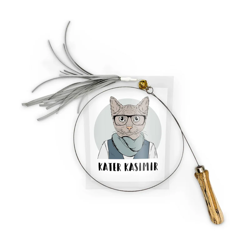 Katzenangel mit Bändern