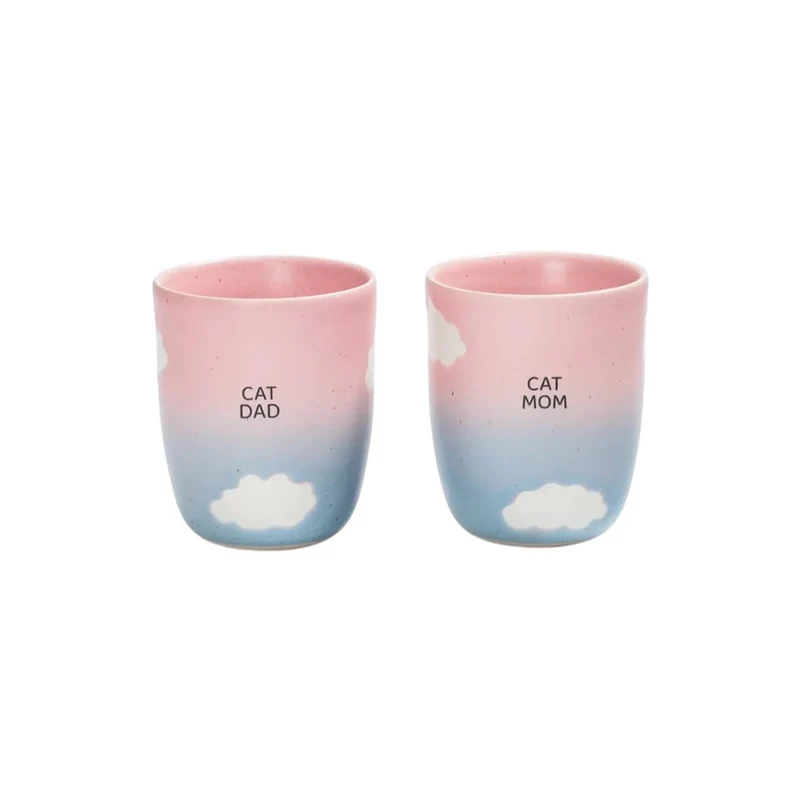 2er-Set Tasse CLOUD SUNSET Medium Cup CATMOM & CATDAD