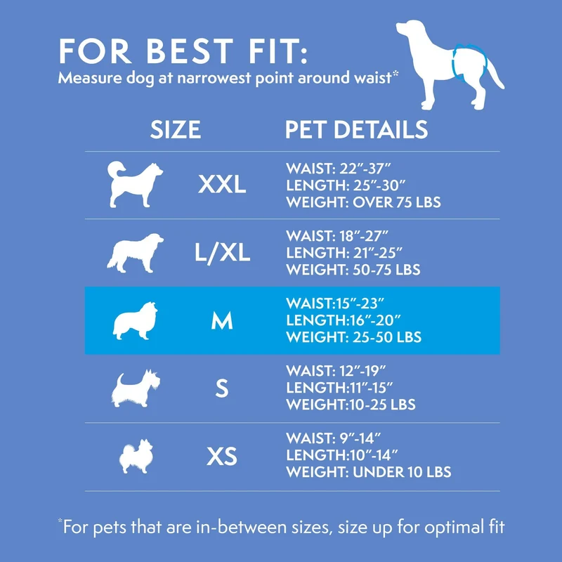 Simple Solution Disposable Diapers for Female Dogs 12pcs