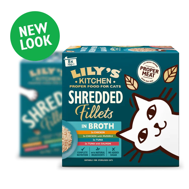 Lily's Kitchen Shredded Fillets In Broth Multipack Wet Cat Food For Sterilised Cat 8x70G