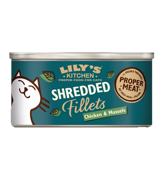 Lily's Kitchen Shredded Fillets Chicken & Mussels in Broth Wet Cat Food