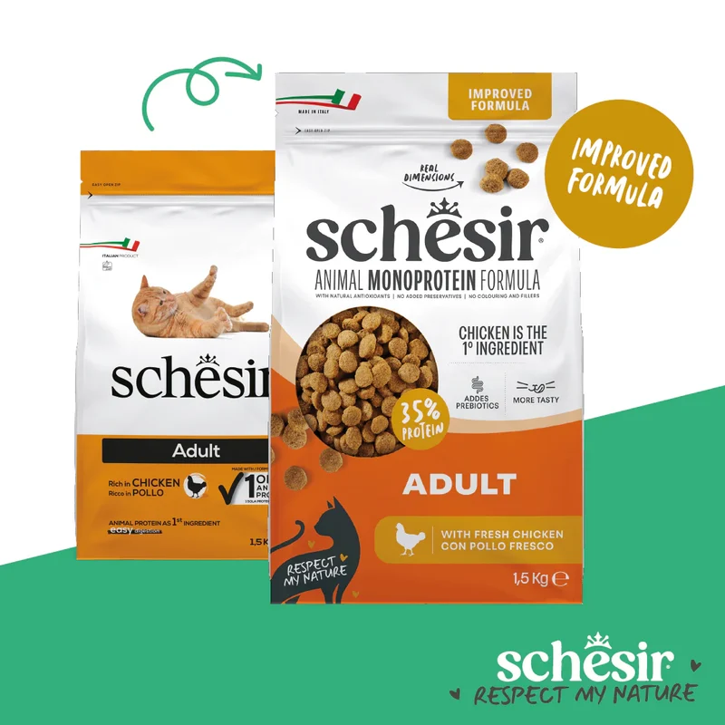 Schesir Monoprotein Formula Adult Dry Cat Food Maintenance With Chicken
