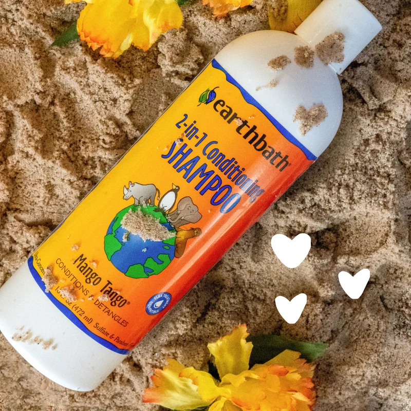 earthbath Mango Tango 2-in-1 Conditioning Shampoo for Dogs & Cats 16OZ