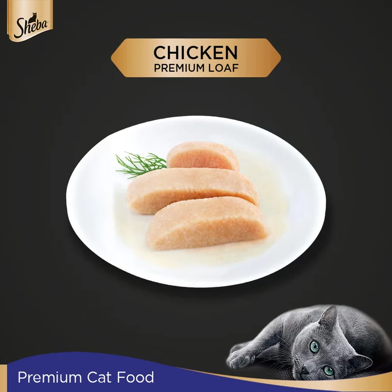Sheba Fine Adult Wet Cat Food Pouch Chicken Premium Loaf 70G