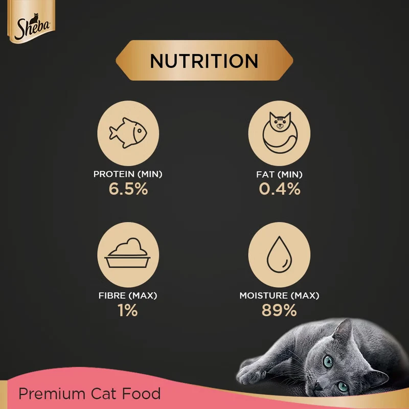 Sheba Fine Kitten Wet Cat Food Pouch Chicken Premium Loaf 70G