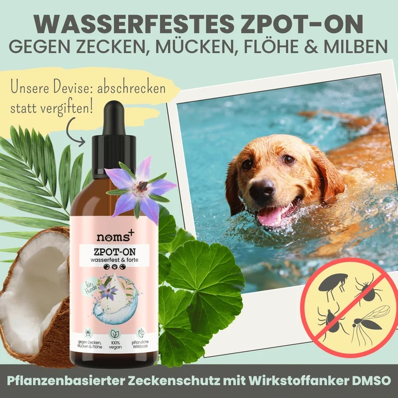 Wasserfestes Zpot-on für Hunde gegen Zecken, Flöhe, Milben & Mücken