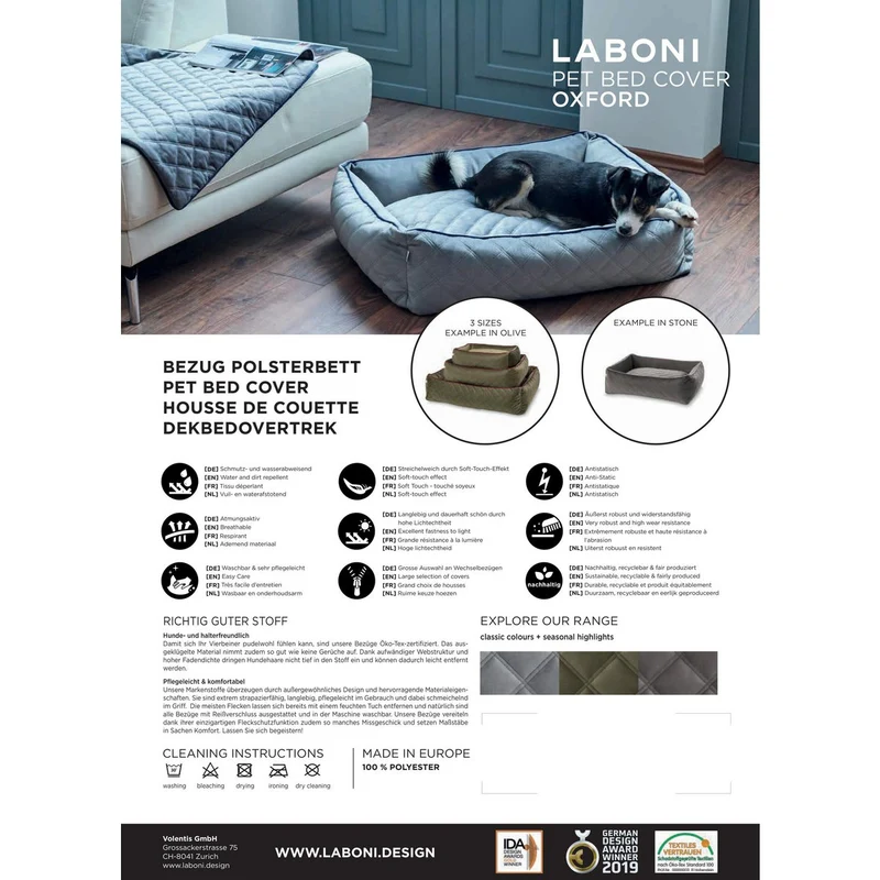 Laboni CLASSIC Hundebett - OXFORD STONE