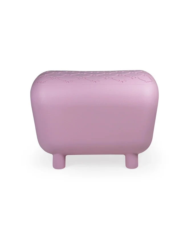 Designerbank und Katzenhütte & Hundehütte mit zweifarbigem Innenkissen - Rosa