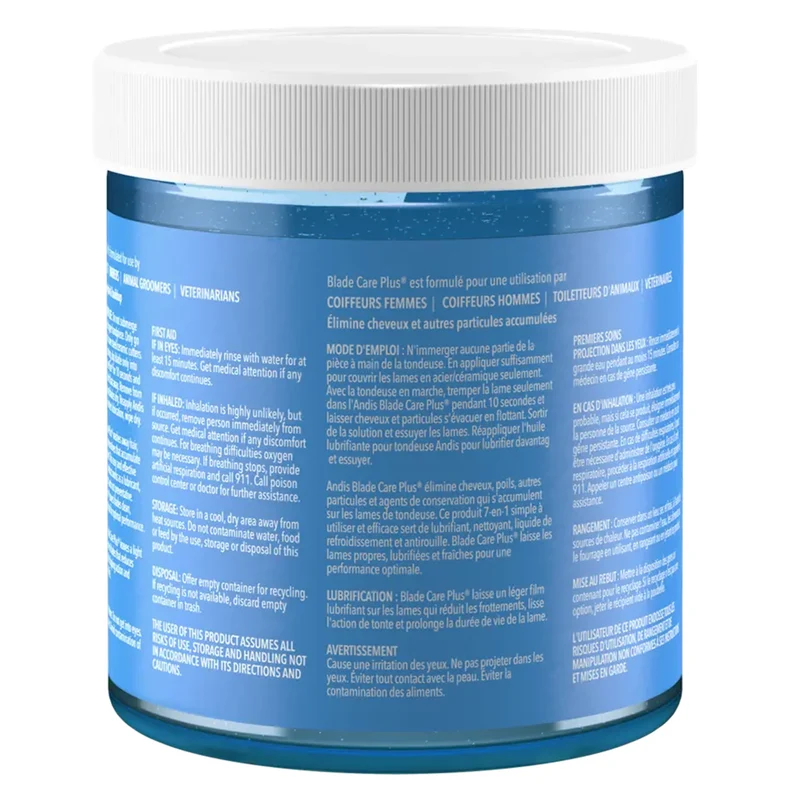 Andis Blade Care Plus 7-in-1 Cleaning & Cooling Blade Dip Jar for Clipper Blades 16OZ