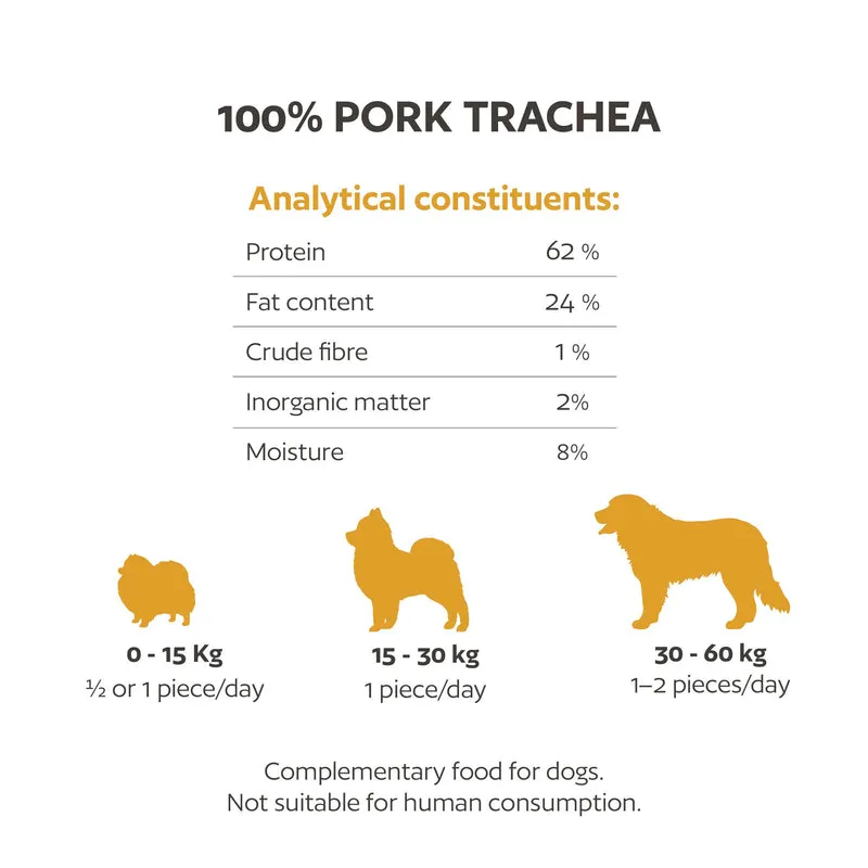 Hobbitalf Air-Dried Pig Trachea Dog Chew Treats 300G