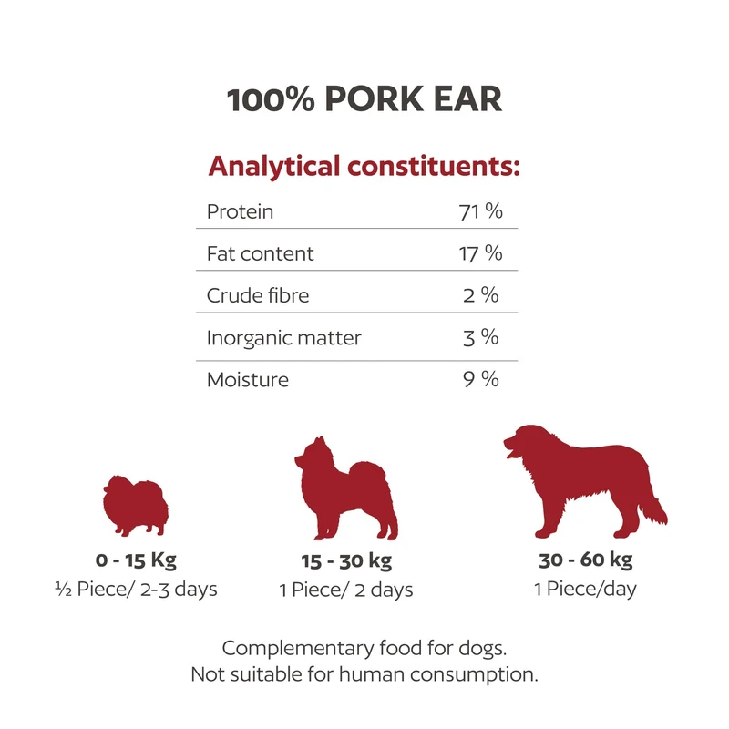 Hobbitalf Air-Dried Pig Ear Dog Chew Treats 1PC
