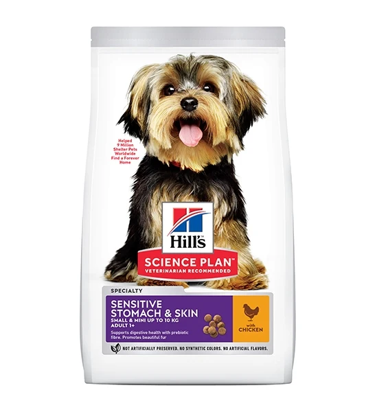 Hill's Science Plan Sensitive Stomach & Skin Small & Mini Adult Dog Food with Chicken 1.5KG