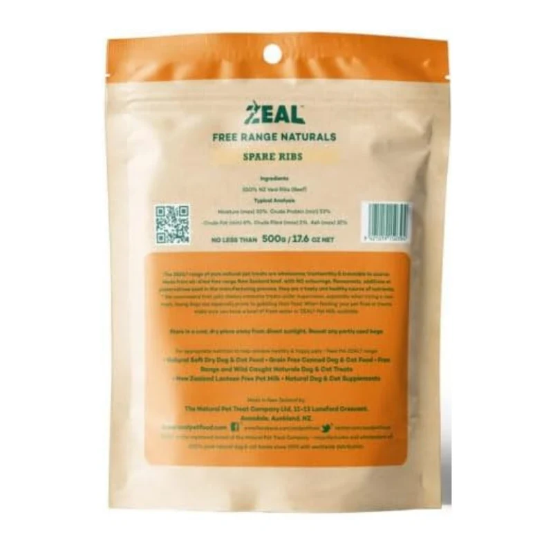 Zeal Spare Ribs Dog Natural Chews Treats 500G