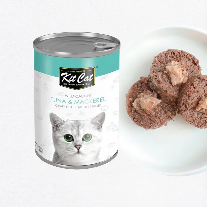 Kit Cat Wild Caught Tuna with Mackerel Wet Cat Food 400G