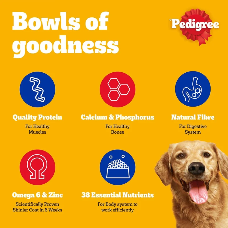 Pedigree Chicken & Vegetables Adult Dry Dog Food