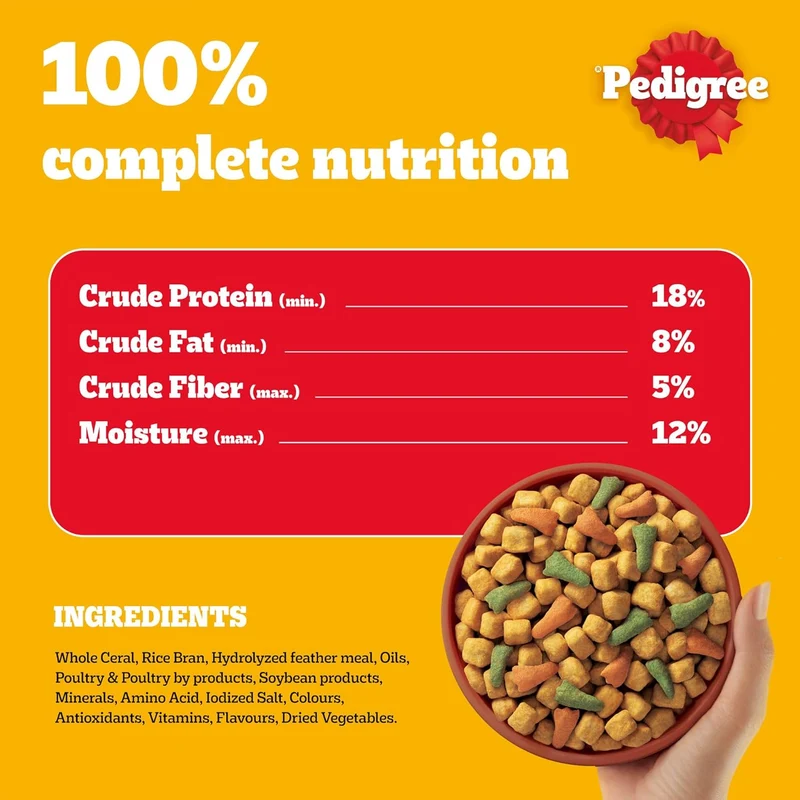 Pedigree Chicken & Vegetables Adult Dry Dog Food