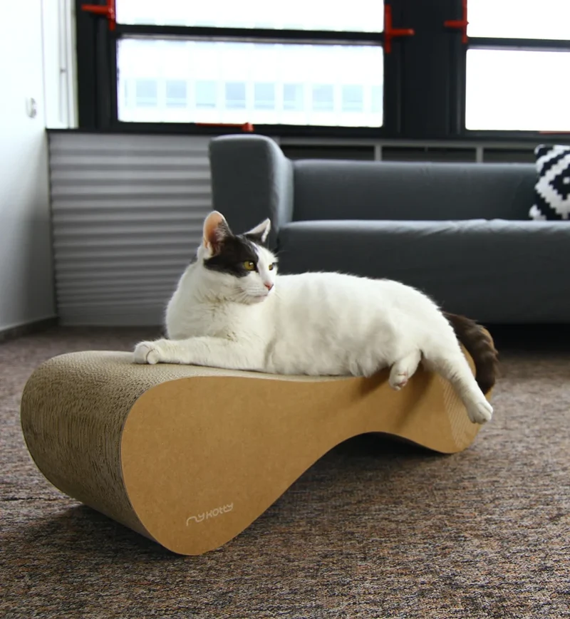 myKotty LUI Kratzliege aus Wellpappe für Katzen