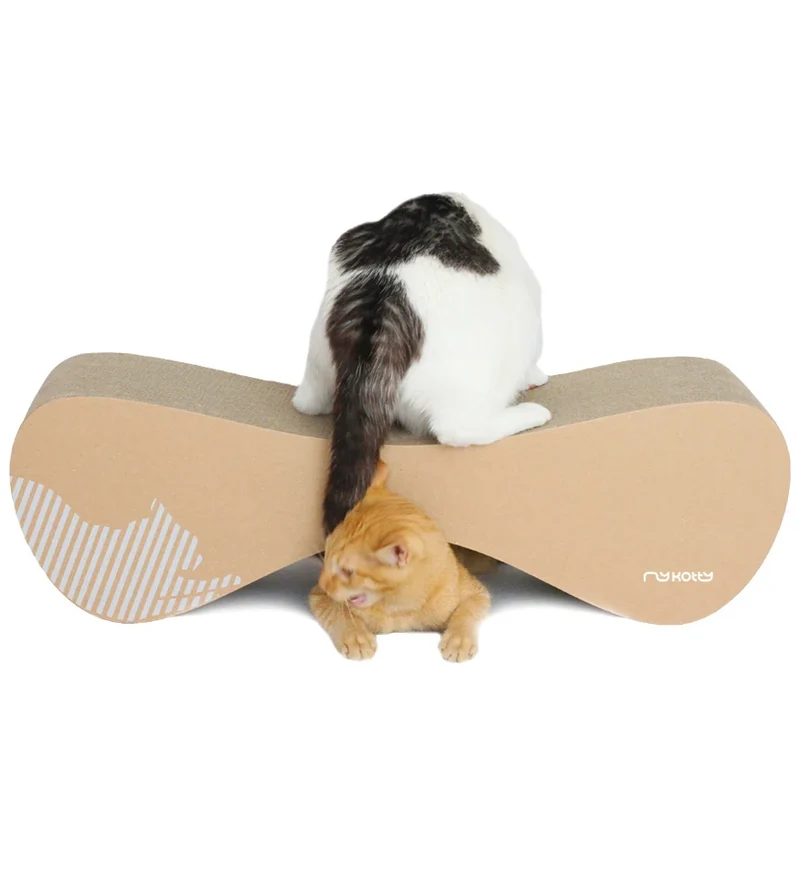 myKotty LUI Kratzliege aus Wellpappe für Katzen