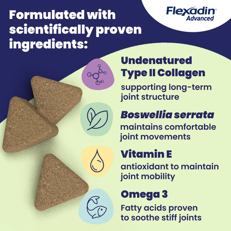 Vetoquinol Flexadin Advanced Joints Soft Chews Supplement For Dogs 30pcs