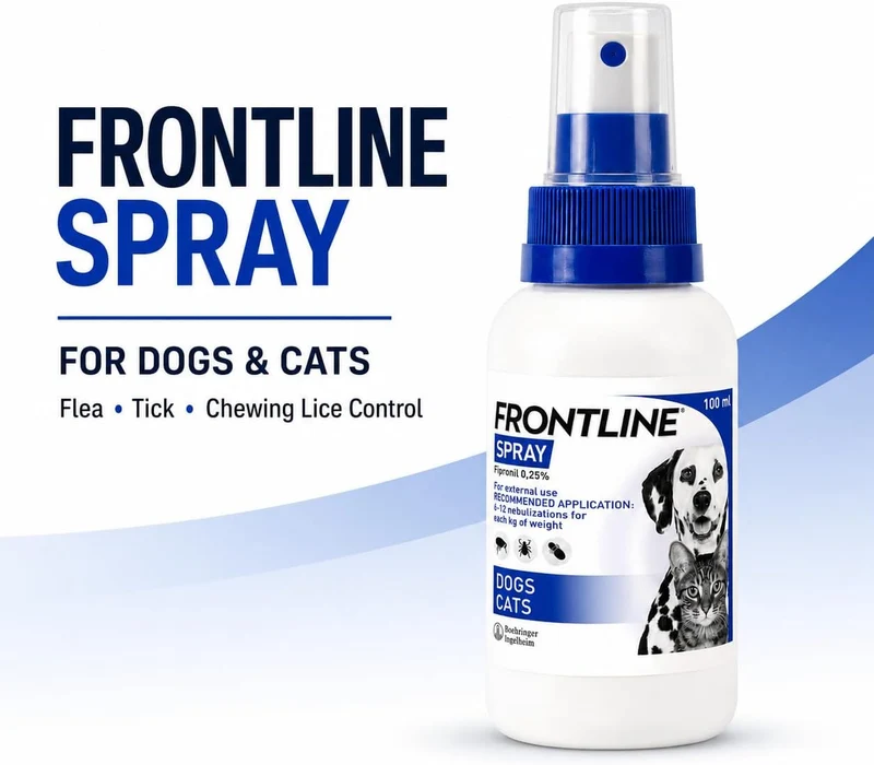 Frontline Flea & Tick Treatment Pump Spray For Dogs & Cats 100ML
