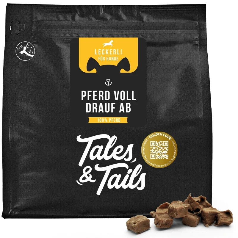 Tales & Tails Pferde Leckerli für Hunde – Monoprotein Snack für Allergiker