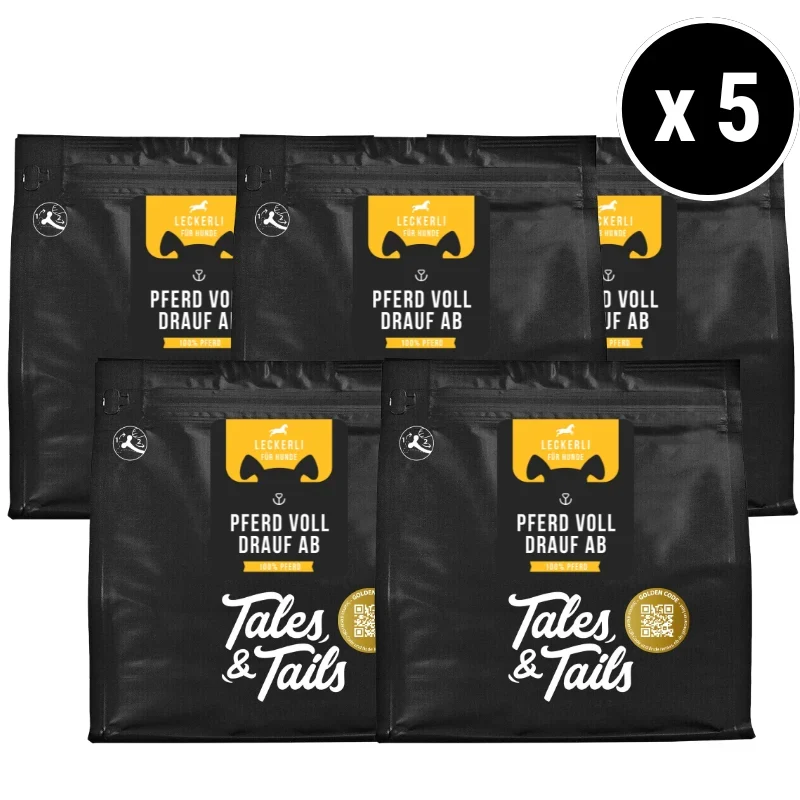 Tales & Tails Pferde Leckerli für Hunde – Monoprotein Snack für Allergiker