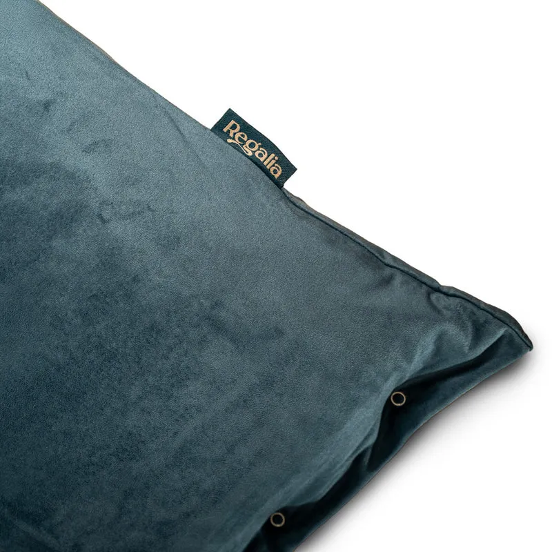 Regalia Velvet Deep Duvet Non-Slip Dog Bed - Aqua/Large