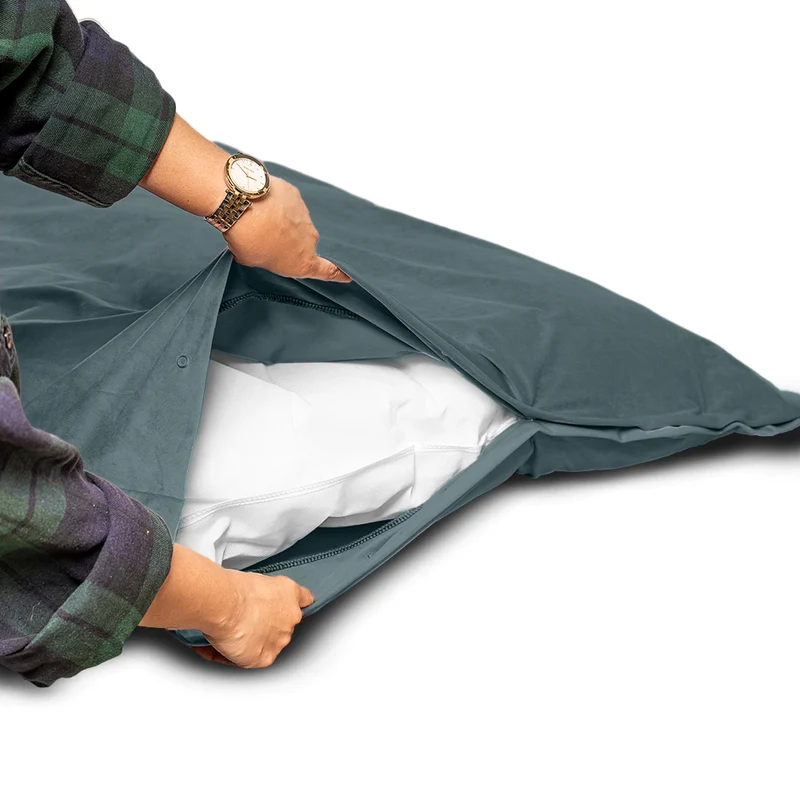 Regalia Velvet Deep Duvet Non-Slip Dog Bed - Aqua/Large