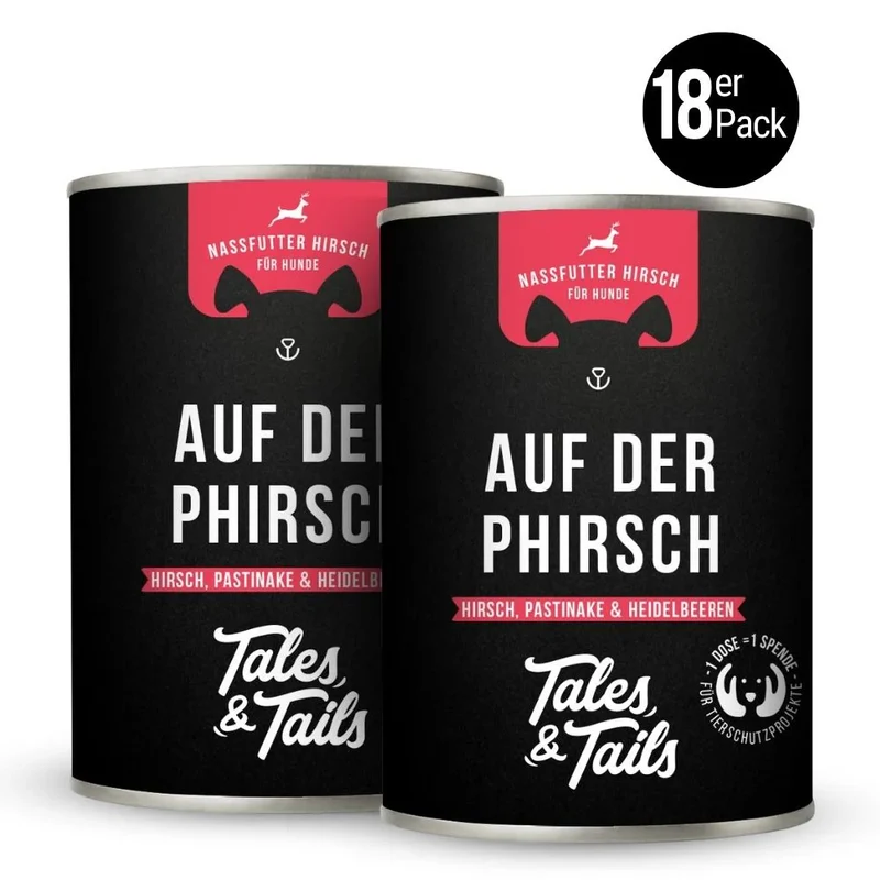 Auf der PHirsch - Nassfutter für Hunde mit 75% Hirsch