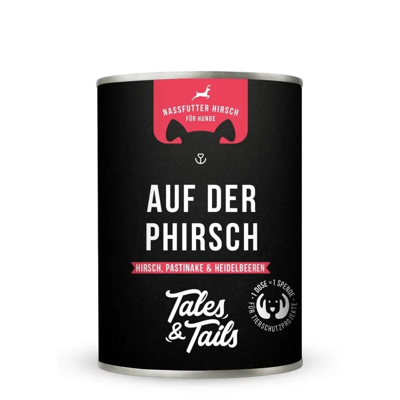 Auf der PHirsch - Nassfutter für Hunde mit 75% Hirsch