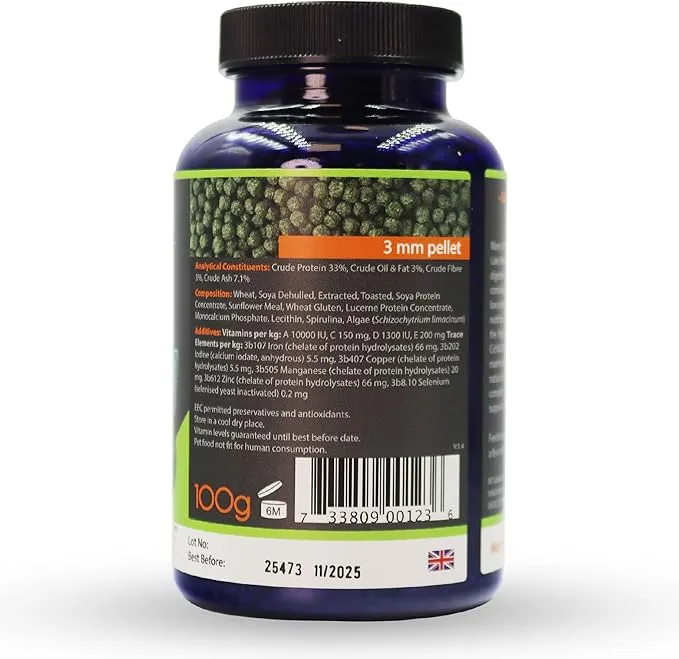 NT Labs Pro-f Cichlid Green 33 Granule Fish Food 40G