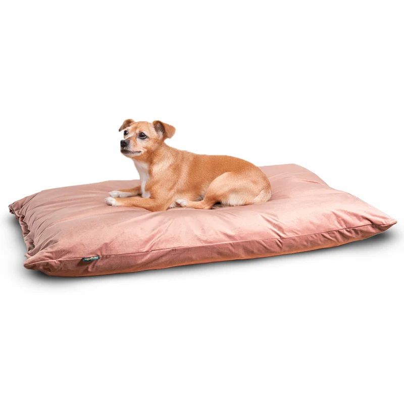 Regalia Velvet Deep Duvet Non-Slip Dog Bed - Rose/Large