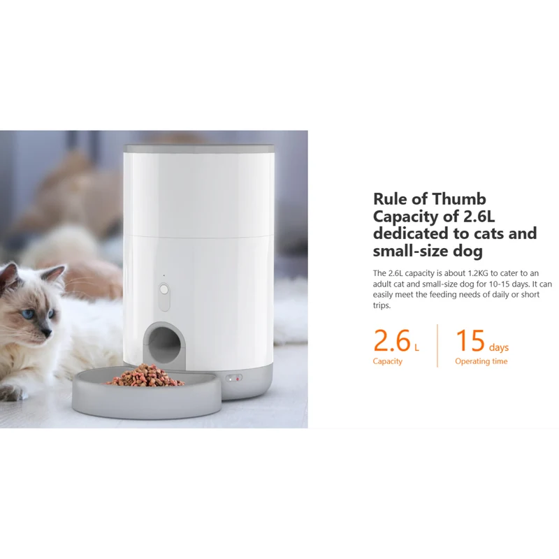 Petoneer PF005 Cat Smart Nutri Mini Feeder 2.6L
