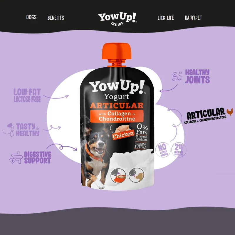 YowUp Yogurt With Prebiotics Articular Dog Wet Food Topper Chicken 115g