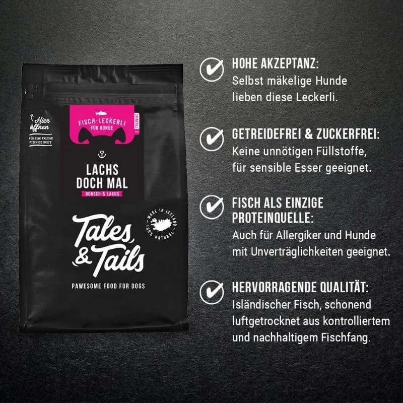 Tales & Tails Lachs doch mal – Trainingsleckerli 100 % Lachs für Hunde